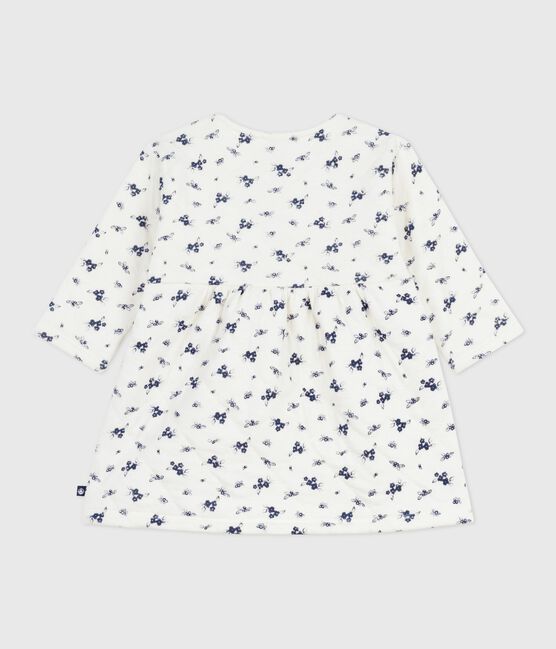 Langärmeliges Baby-Kleid aus Baumwolle mit Blumenmuster blau MILK/ SOIR