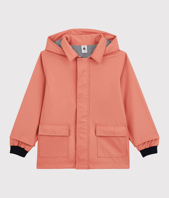 KLASSISCHE KINDER-REGENJACKE AUS RECYCELTEM MATERIAL rosa PAPAYE