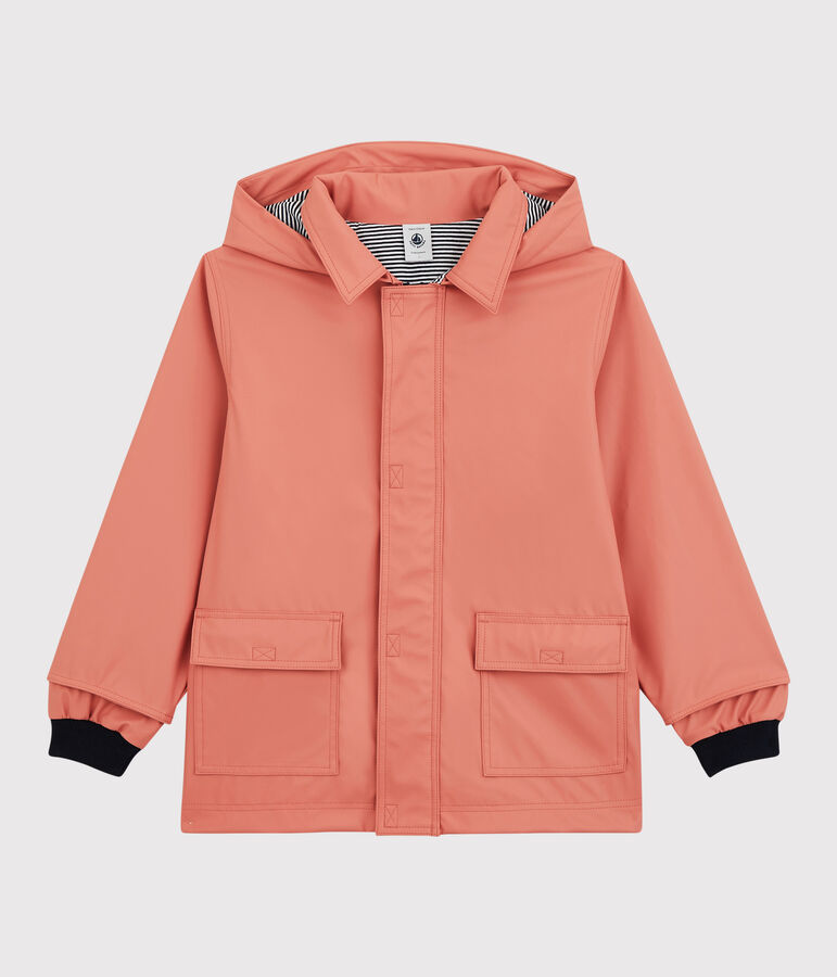 KLASSISCHE KINDER-REGENJACKE AUS RECYCELTEM MATERIAL rosa