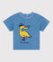 Kurzärmeliges Baby-T-Shirt aus einfarbiger Baumwolle blau ALASKA