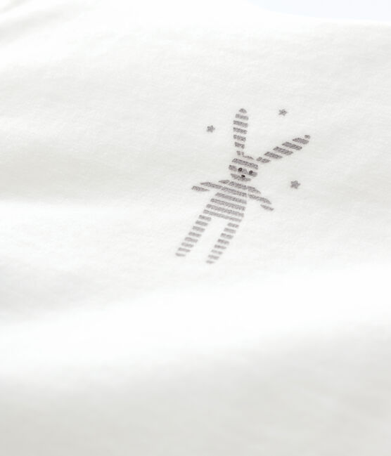 Babystrampler aus Samt weiss MARSHMALLOW