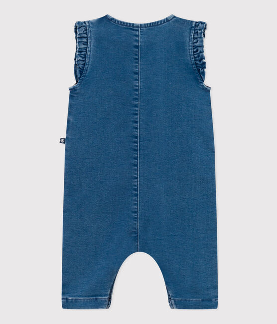 Ärmelloser Baby-Overall aus Denim blau BLEU DELAVE