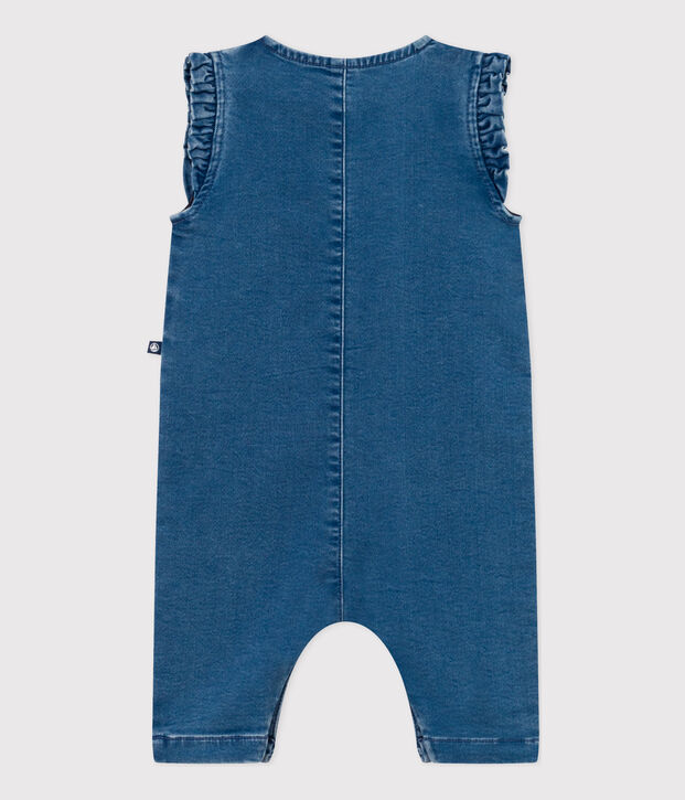 &Auml;rmelloser Baby-Overall aus Denim blau