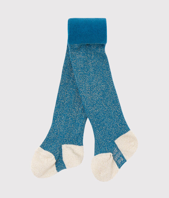 Glitzernde Baby-Mädchen-Strumpfhose blau CONTES