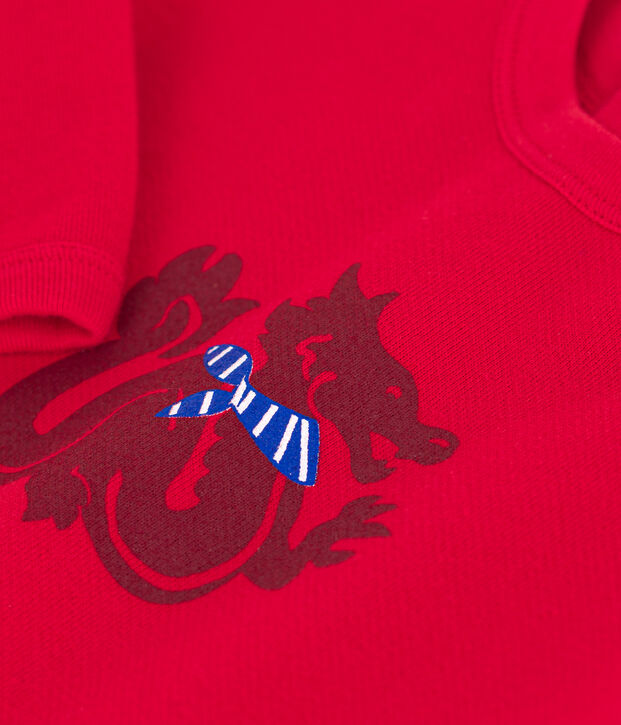 Baby-Langoverall aus Molton rot