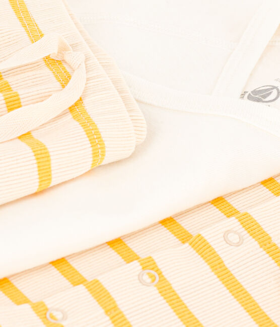 Baby-Set aus Baumwolle mit Marinestreifen gelb AVALANCHE/weiss DAISY