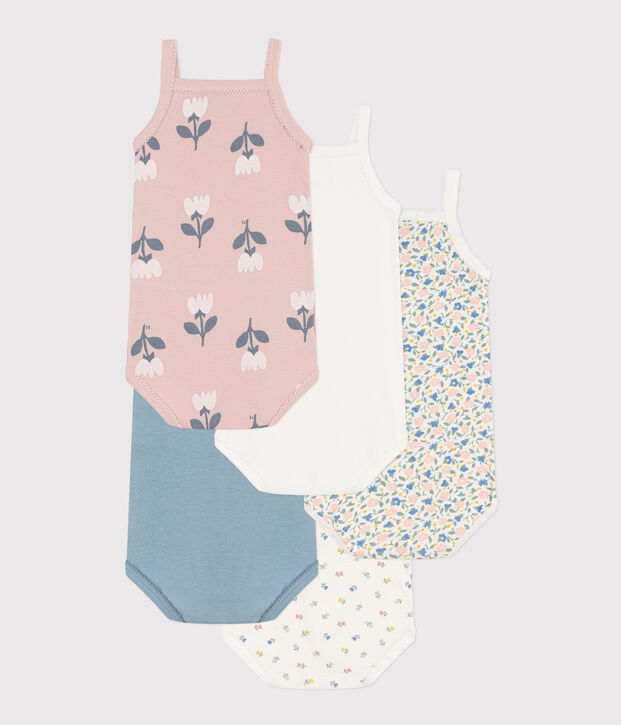 5er-Set gebl&uuml;mte tr&auml;ger-body aus Baumwolle vielfarbig