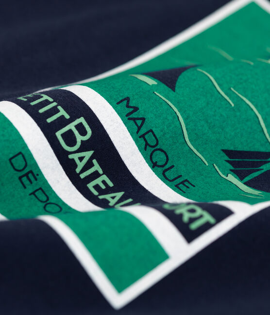 Kurzärmeliges Kinder-T-Shirt aus Jersey für Jungen blau SMOKING