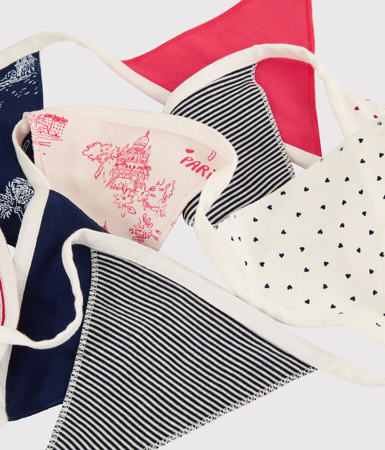 Bunte Girlande aus Baumwolle weiss/vielfarbig