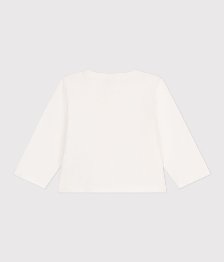 Baby-Cardigan aus einfarbiger Baumwolle weiss