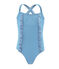 1-teiliger Kinder-Badeanzug Mädchen blau RIYADH/weiss MARSHMALLOW