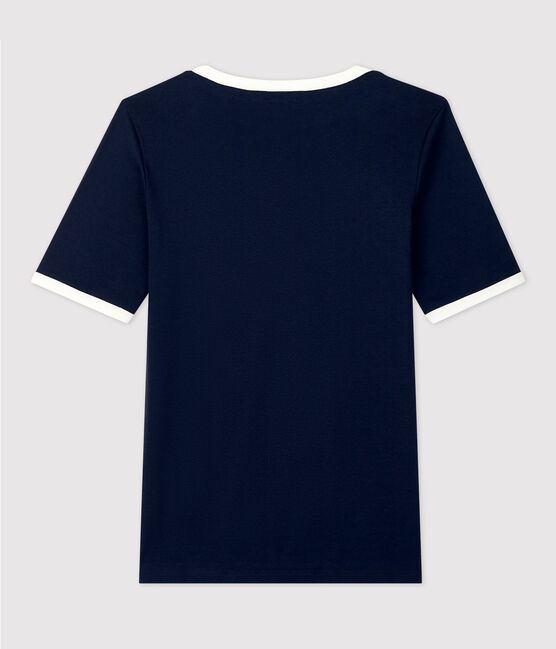 Damen-T-Shirt aus Baumwolle blau SMOKING