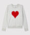 Sweatshirt aus Molton Damen grau
