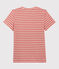 T-Shirt DAS GERADE mit Rundhalsausschnitt aus Bio-Baumwolle für Damen rosa PAPAYE/ MARSHMALLOW