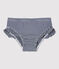 Bikinihose mit Ringelstreifenfür Baby blau MEDIEVAL/weiss MARSHMALLOW
