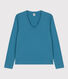 Damen-T-Shirt LE DROIT aus Baumwolle mit V-Ausschnitt