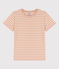 Damen-T-Shirt LE DROIT aus Baumwolle mit Rundhalsausschnitt VINTAGE/ AVALANCHE
