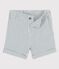 Gestreifte Baby-Shorts aus Seersucker blau BRUT/weiss MARSHMALLOW