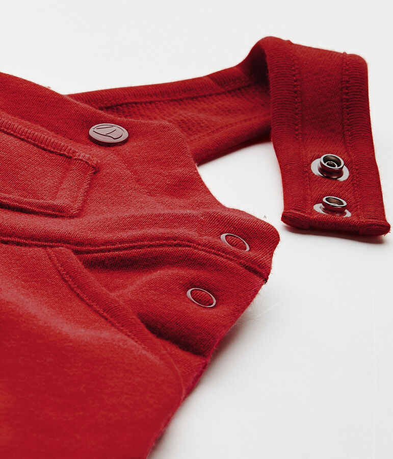 Baby-Jungen-Latzhose aus Molton rot TERKUIT