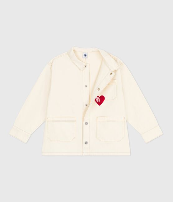 Kinder-Jeansjacke einfarbig naturfarben MILK