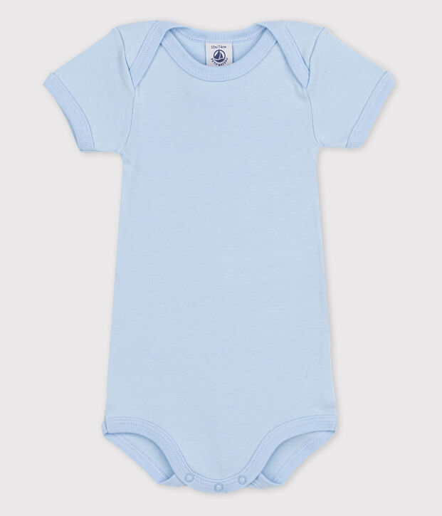 Kurz&auml;rmeliger Baby-Body f&uuml;r M&auml;dchen blau