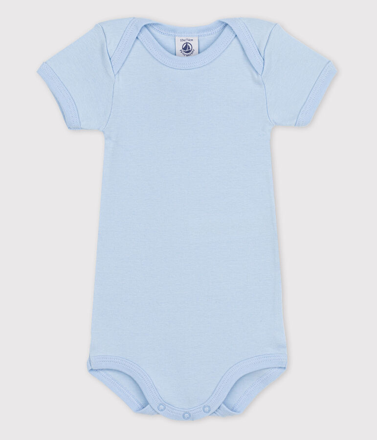 Kurz&auml;rmeliger Baby-Body f&uuml;r M&auml;dchen blau