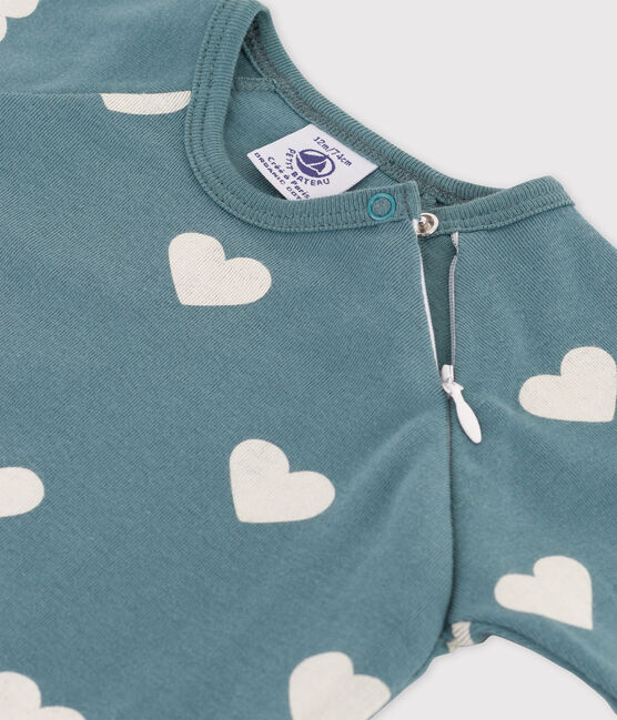 Baby-Strampler aus Baumwolle mit Herzchen-Motiv grün BRUT/weiss AVALANCHE