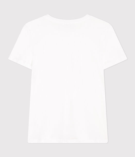 T-Shirt LE DROIT aus Baumwolle mit Rundhalsausschnitt weiss ECUME