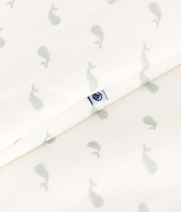 Baby-Schlafsack aus Nicki mit Walmotiv TOG-Wert 3 weiss/gr&uuml;n
