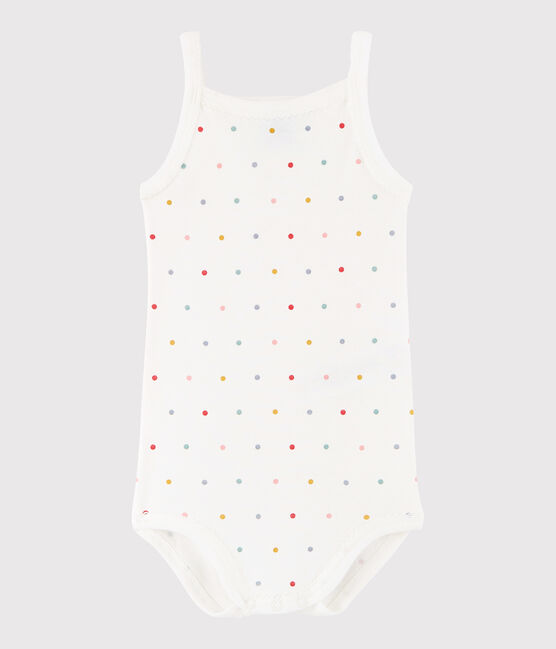 Baby-Trägerbody Mädchen weiss MARSHMALLOW/weiss MULTICO