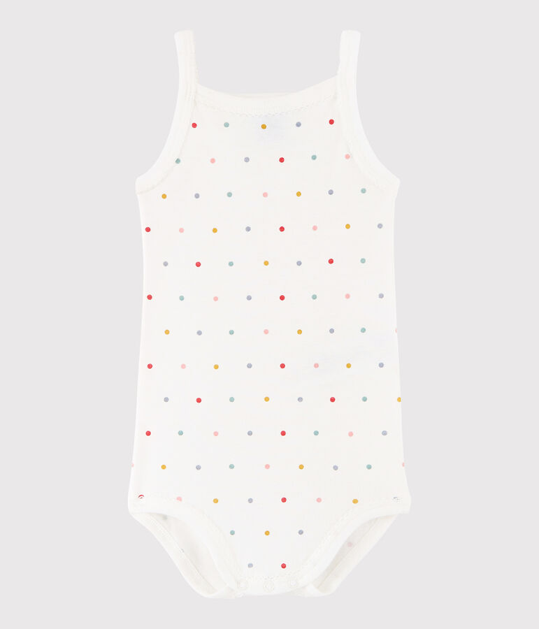 Baby-Tr&auml;gerbody M&auml;dchen weiss MARSHMALLOW/weiss MULTICO