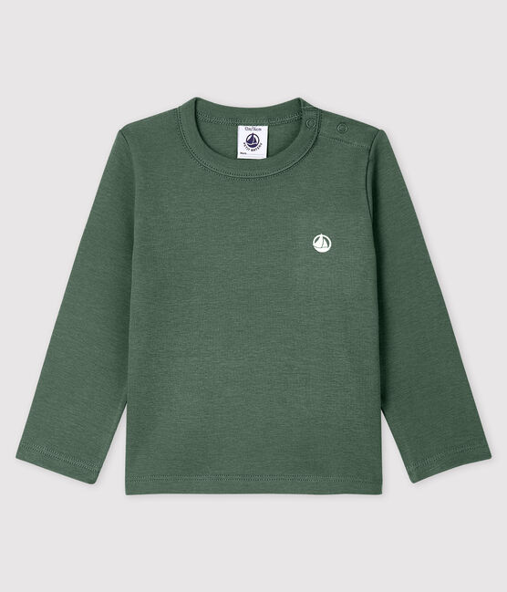 Langärmeliges Baby-T-Shirt aus Baumwolle für Jungen grün VALLEE