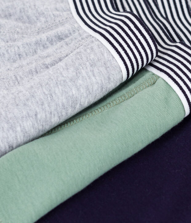 Set Kinder-Boxershorts aus einfarbiger Baumwolle vielfarbig