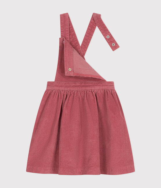 Kinder-Latzkleid aus Fein-Cord für Mädchen rosa ROSEWOOD