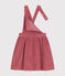 Kinder-Latzkleid aus Fein-Cord für Mädchen rosa ROSEWOOD