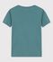 Eng anliegendes T-Shirt mit V-Ausschnitt aus Baumwolle für Damen grün BRUT
