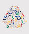 Baby-Windjacke aus recyceltem Polyester mit UV-Schutz weiss MARSHMALLOW/weiss MULTICO