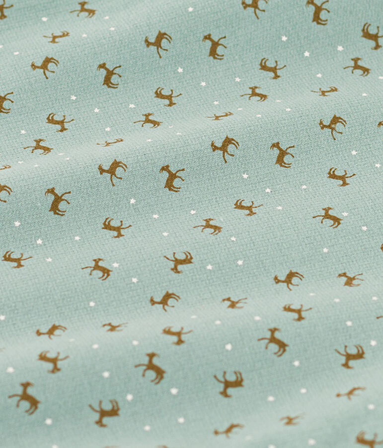 Bedruckter Strampler aus Molton gr&uuml;n/vielfarbig