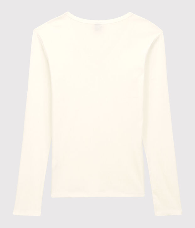 Damen-T-Shirt L&rsquo;ICONIQUE aus Baumwolle mit M&auml;usez&auml;hnchen weiss
