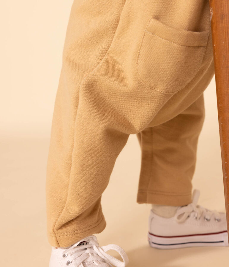 Baby-Langoverall aus Molton beige