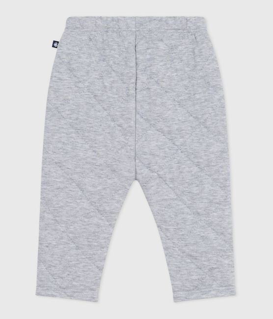 Baby-Hose aus einfarbigem festen Baumwollstoff grau FUMEE CHINE