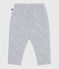 Baby-Hose aus einfarbigem festen Baumwollstoff grau FUMEE CHINE