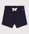 Baby-Shorts aus einfarbigem geflammtem Jersey blau SMOKING