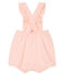 Kurze Baby-Latzhose aus Molton für Mädchen rosa MINOIS