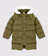 Lange, gefütterte Kinder-Winterjacke für Mädchen