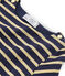 Langärmliges Streifenshirt für Mädchen blau SMOKING/braun BRINDILLE BRILLANT