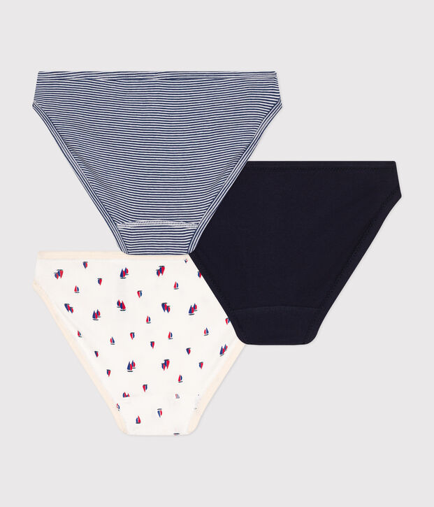 3er-Set Damen-Slips aus Baumwolle vielfarbig