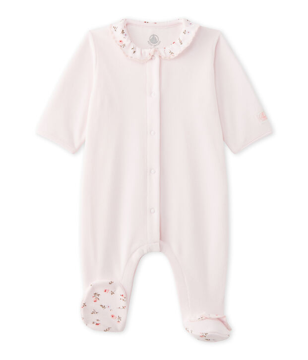 Baby-M&auml;dchen-Strampler aus Nicki rosa