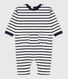 Baby-Overall aus dickem Jersey im Streifenlook