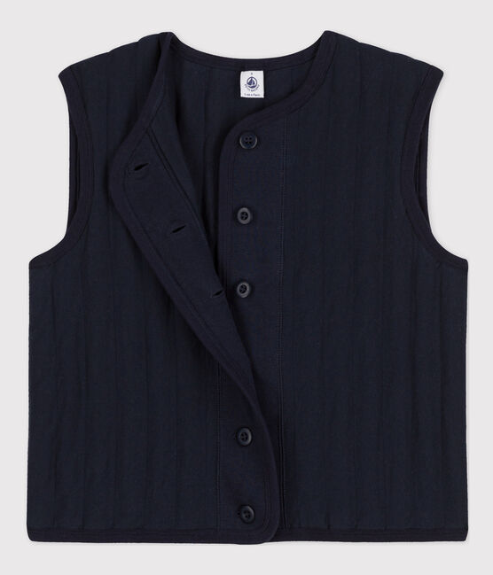 Flauschige Damen-Weste blau SMOKING